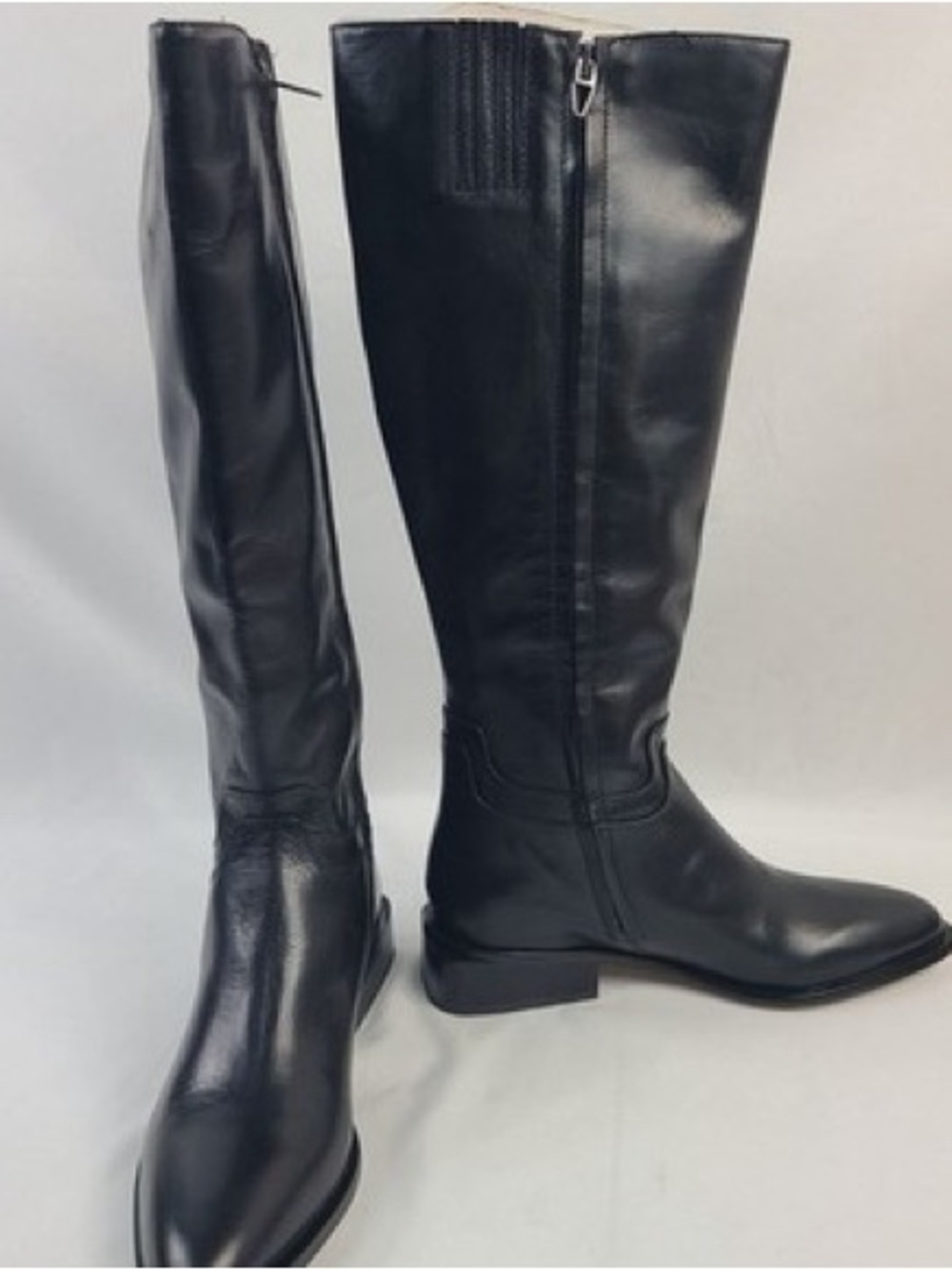Dolce Vita Black Tall Leather Riding Boots